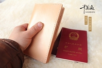Genuine Leather Passports Leather Jacket Double Bento Plus High Left Ticket Position No Pen Plug 2 Screens Pure Handmade Head Layer Plant Tanning Cow Leather Customised