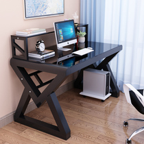 Computer desktop table simple bedroom household tempered glass table simple modern desk student writing desk