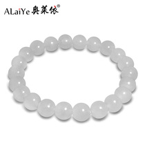 Natural And Tian Jade White Jade Bracelet Single Ring Handstring Female Couple Girlfriends Girlfriends Crystal Strings This Life Tiger Year Lovers Jewelry Products