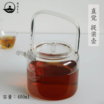 Xinyu heat-resistant glass pot thickened hand-beam teapot flower teapot small kettle small capacity cooking teapot