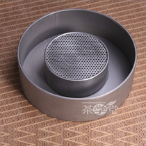 Taiwanese ceramist Zhang Ge Ming Fan-made Stainless steel round tea tray Raising pot tray Dry tea making tea ceremony