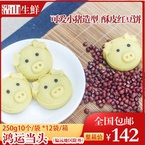 Haoshan Guyuezhai Hongyuntou pastry red bean cake 250g10*12 bags of full moon banquet snacks