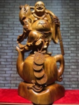 Flower pears wood and dorm with a good smile Fools physical length 50 thick 25 25 high 90 High 90 Ruyi The whole material is finely sculpted.