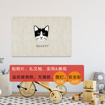 Cool cat design splicing felt board photo wall cork board function board custom color felt wall sticker message board kindergarten works display cork board photo wall background board bulletin board