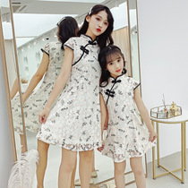 Next win fried street parent-child dress summer 2021 New Tide high-end mother womens girls improved cheongsam