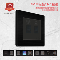 Hotel Deposit Aluminum Sheet Wire Drawing Grey Black Champagne Rose Gold 86 Type Concealed Phone Computer Socket