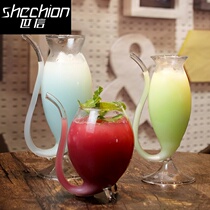 ins Net Red Crystal sipping cup creative long mouth vampire glass wine beer glass personality cocktail Cup