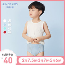 Adoring children 3-year-old boy boy baby Modal solid color four seasons waist briefs AK222V21