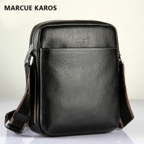 New men's shoulder bag slung leather bag casual business men's bag head layer leather vertical large capacity bag
