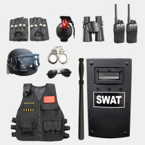 Childrens small police shields Toys Eat Chicken Suit Audible and Tactical Helmet Kindergarten Performances Stage Props