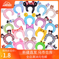 Cartoon cute balloon hair hoop rabbit ear childrens toys net red hair card birthday party micro business push small gifts