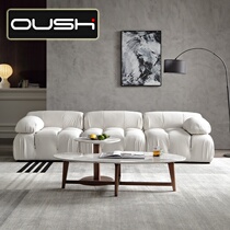 Designer Sofa Small Household Type Light Extravagant Block Pull Buckle Modern Minimalist Creative Web Red fabric Sofa Combinations