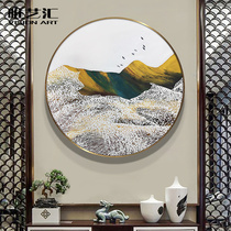 Weiyihui handmade oil painting Round decorative painting Chinese style landscape painting Bedside background painting Entrance door entrance painting