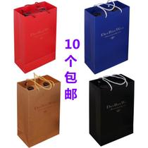 Red wine carton handbag universal large gift box outer packaging red wine bag empty box two 2 bottles in stock