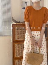 Headsets style gentle wind early spring sweetness and beauty Dont make a bubble short sleeve blouse shorts Mahiohair-knitted sweatshirt woman thin