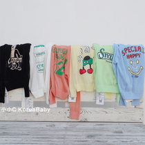 Thin knitted cardigan Korean baby childrens clothing 2021 summer new mens and womens childrens baby long-sleeved top