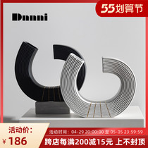 Dnnni Hook Shaped Ceramic Pendulum Nordic Modern Minimalist Home Living Room Prototype Room Hotel Florist Ornament