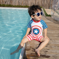 Childrens swimsuit boy split vacation sunscreen swimsuit boy hot spring captain Baby Beach swimming trunks