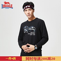 Dragon and Lion Dell spring mens round neck pullover long sleeve T-shirt print sports top casual inner couple