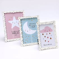 Light luxury creative romantic cherry blossom photo frame setting 6 inch 7 inch 8 inch Art wedding photo personality modern simple frame