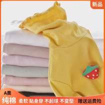 Girls High Collar base shirt 2021 Autumn Winter Children Baby Autumn Top Western Children Long Sleeve T-Shirt Cotton