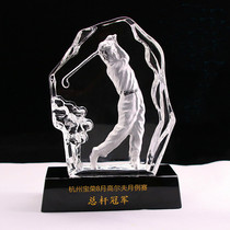  New creative crystal golf trophy Crystal iceberg medal Business event competition trophy custom made