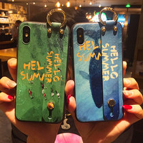 iPhone Xs phone case iPhone Xs Max cartoon Tide brand silicone set iPhone XR personality fashion cute creative youth couple wristband bracket all bag