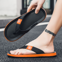 Herringbone drag male summer outside wearing non-slip deodorant sandals sandals Shoe beach slippers Home Rubber Soft bottom Vietnamese clamp feet cool