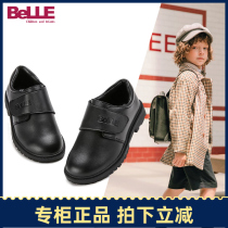 Thyme Shoes Boy Black Cow Leather Shoes 2020 Fall New Inlun Wind Student Shoes Children Fashion Casual Shoes