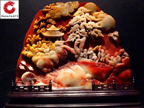 Laos stone boutique Matsushita Yagi natural carving folk works Shoushan stone carving landscape home furnishings