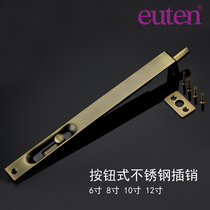 Stainless steel double door latch Mother and child door door latch Wooden door concealed door bolt Metal door latch Flap type latch