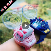 Shake the same mini watch remote control car Social person car net red boy girl child Amba toy car