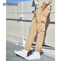 Special price]Mens casual pants mens Korean version of the trend of all kinds of straight leg overalls spring and summer pants 2955