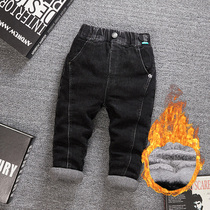 Boy cotton pants new childrens winter clothing baby winter jeans warm and thickened childrens pants