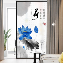 New Chinese window frosted glass sticker bathroom anti-peep transparent opaque window sticker sliding door Decorative Film