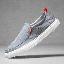 Cloth shoes mens office summer breathable one pedal lazy work shoes trend board shoes old Beijing cloth shoes men