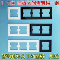 Socket 86 dark wall household double control switch socket underneath pad switch protects insulation mat