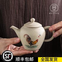 Moshou coarse pottery size single teapot pottery clay ceramic kung fu tea set filter teapot bubble teapot