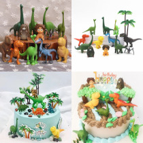 Dinosaur home 12-piece cake decoration doll baking dessert dress cartoon doll birthday toy