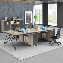 Beijing office furniture staff desk desk 4 people simple modern industrial wind station office table and chair combination 6