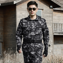 Outdoor tactics Black Eagle camouflage suit suit men and women Spring and Autumn military fans Training uniforms field wear-resistant
