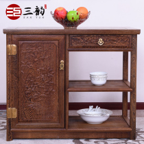 Mahogany furniture Chinese solid wood side cabinet chicken wing Wood tea cabinet side cabinet Cabinet Cabinet locker Kitchen Kitchen Cabinet