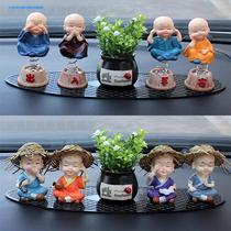 Decorations in the car creative car ornaments shake the head Cute little monk car decoration car accessories car