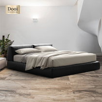 DOOi residential furniture leather bed double bed simple modern wedding bed 1 8 m box bed fabric Vickers