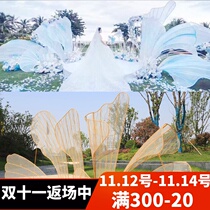 New wedding props wrought iron petals background wedding stage decoration background screen mall beauty props ornaments