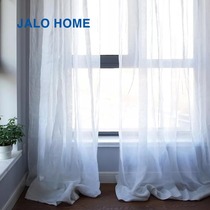 Garo Life JALO white linen window screen 100% Belgian imported linen skirt curtain