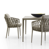 Outdoor table and chairs open-air outdoor leisure garden rattan chairs Nordic villa Yangguang room Terrace Outside Swing Patio Dining Chair