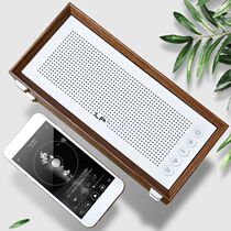 LP Bright pie N2 Retro Bluetooth speaker subwoofer with mobile phone mini wireless can plug wooden home stereo 3d surround stereo player portable memory card influence
