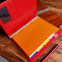 (Luxury thickened red) 26-hole B5 business office custom loose-leaf shell detachable notepad efficiency manual Cornell 5r efficient notebook grid book financial bookkeeping book