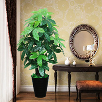 Simulation plant fake property Fortune Treasure Tree Potted Living Room Flowers Green Planting Plastic Money Tree Fake Flower Flowers Interior Decoration